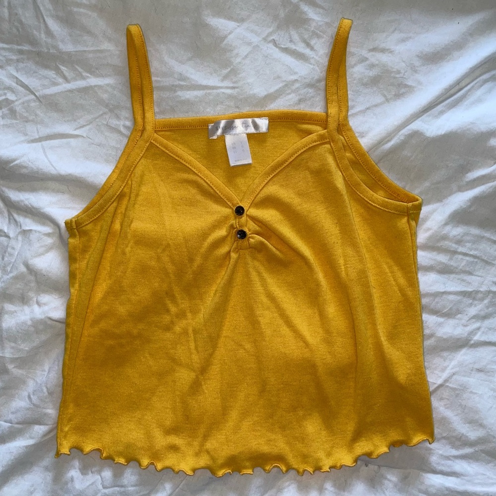 Girls Scalloped Crop Cami Size L